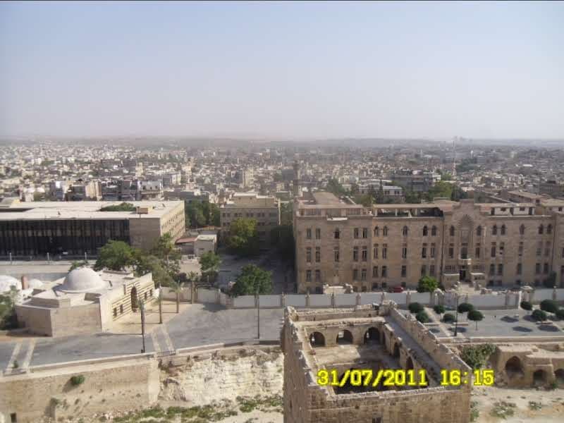 Aleppo seen from the Citadel in July 2011, during the early months of the Syrian uprising © Aladdin Aljian