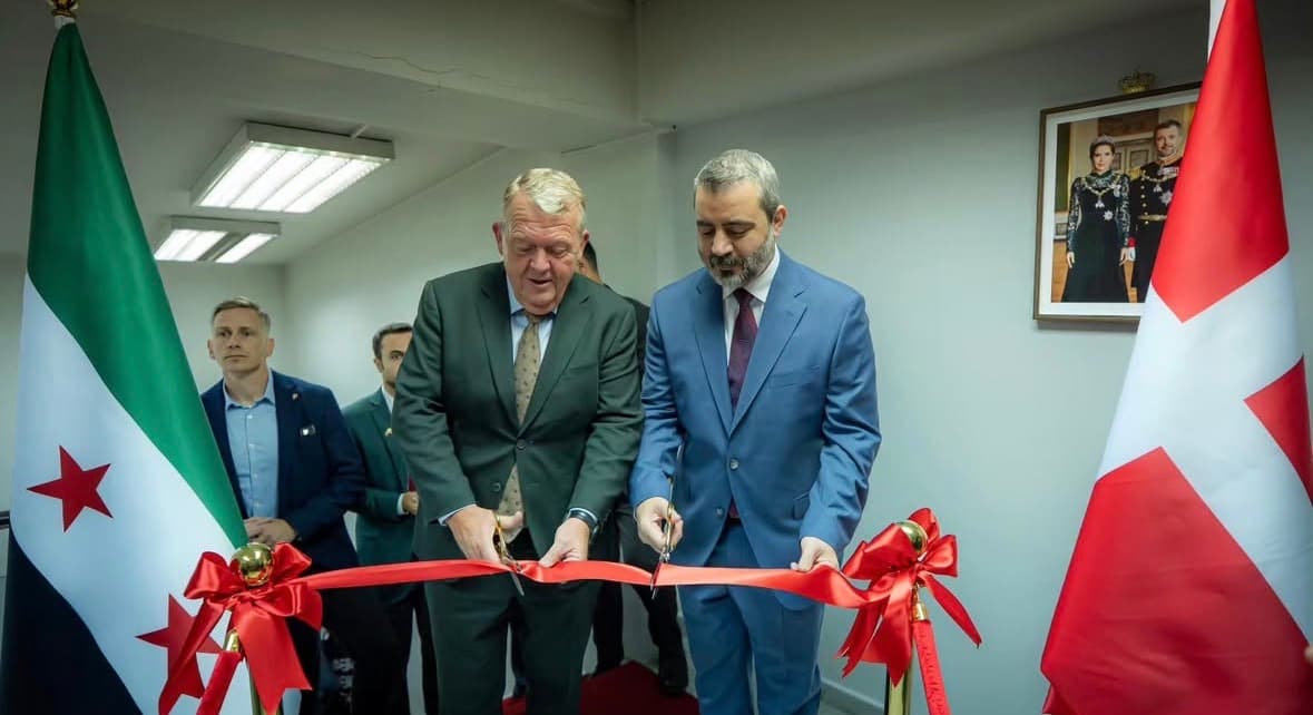 Danish Foreign Minister Lars Løkke Rasmussen and Syrian Foreign Minister Asaad al-Shaibani reopen Denmark’s embassy in Damascus on 31 August 2026.